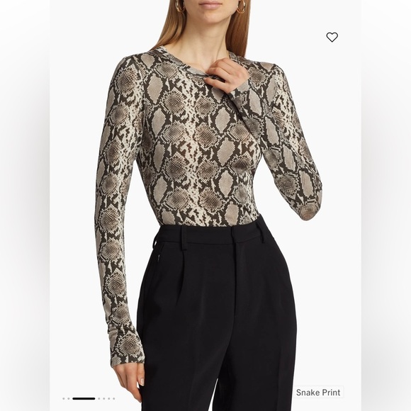 rag & bone Sabeen Snake-Print Long-Sleeve Shirt - Picture 1 of 7